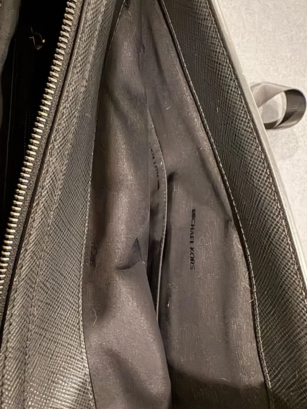 Michael Kors Black Saffiano Leather Briefcase with Shoulder Strap